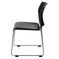 thumbnail image 2 of Hampden Furnishings Jody Collection Vinyl Padded Stack Chair, Black, Pack of 4, 2 of 4