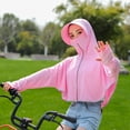 thumbnail image 5 of Xfvqtps Women Sun Protective Hooded Coat Jacket Hat Hoodie Summer Breathable Cycling Beach Cap Outdoor Travel Bucket Hat Hot Pink, 5 of 6