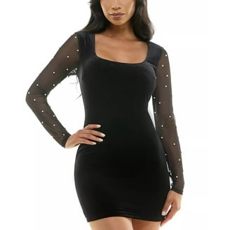 City Studios Juniors Off The Shoulder Fit Flare Dress Ink 3 - Walmart.com
