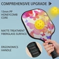 thumbnail image 2 of Pickleball Paddles Set Of 2, Fiberglass Surface, Butterfly, Spring Print, 4 Balls & Bag, 2 of 5