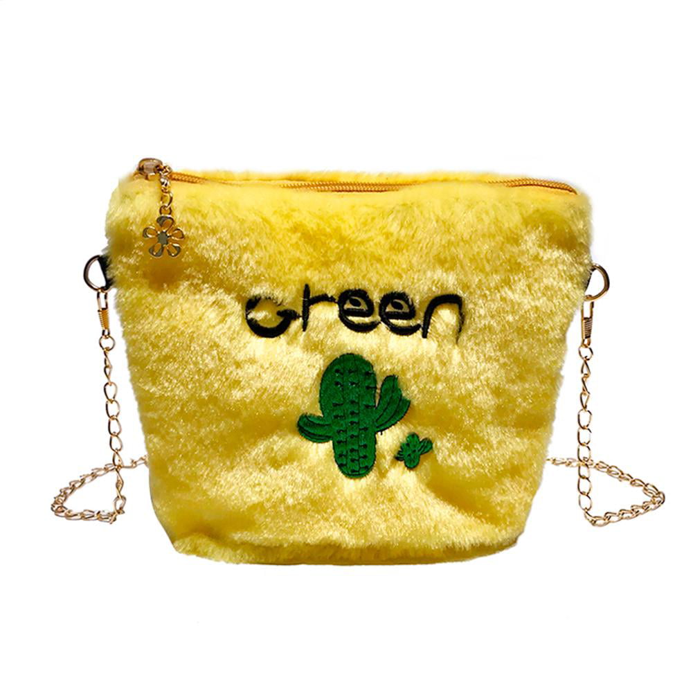 Women Canvas Handbag Green Cactus Patterns Purse Shoulder Bag Messenger Bag Mom Bag for Women 