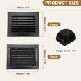 thumbnail image 2 of Uxcell 12" x 16" Aluminum Gable Vent, 1Pcs Return Grille Gable Louver Air Vent with Screen Mesh Filter Removable Door for Sidewall Wall Ceiling Floor Attic Shed HVAC System, Black, 2 of 7