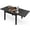 Dark Gray(70.8"Lx32.7"Wx29.5"H), variant on TOTAL Outdoor Aluminum Extendable Patio Adjustable Dining Table with E-Coating for 4-6 People, Ideal for Garden, Lawn, Porch, or Bistro, Dark Brown
