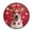 Dog with Heart-shaped Glasses, variant on 36.2 Inch Round Floor Mat Panda Cartoon with Heart Pattern Carpet Decor Rug for Living Room Bedroom