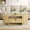Natural wood color, variant on Cartman 47.2" Oval Coffee Table with Storage, Mid-Century Modern Fluted Walnut Wood Center Table - Drawer & Sliding Doors - Curved Edge, Plinth Base for Living Room