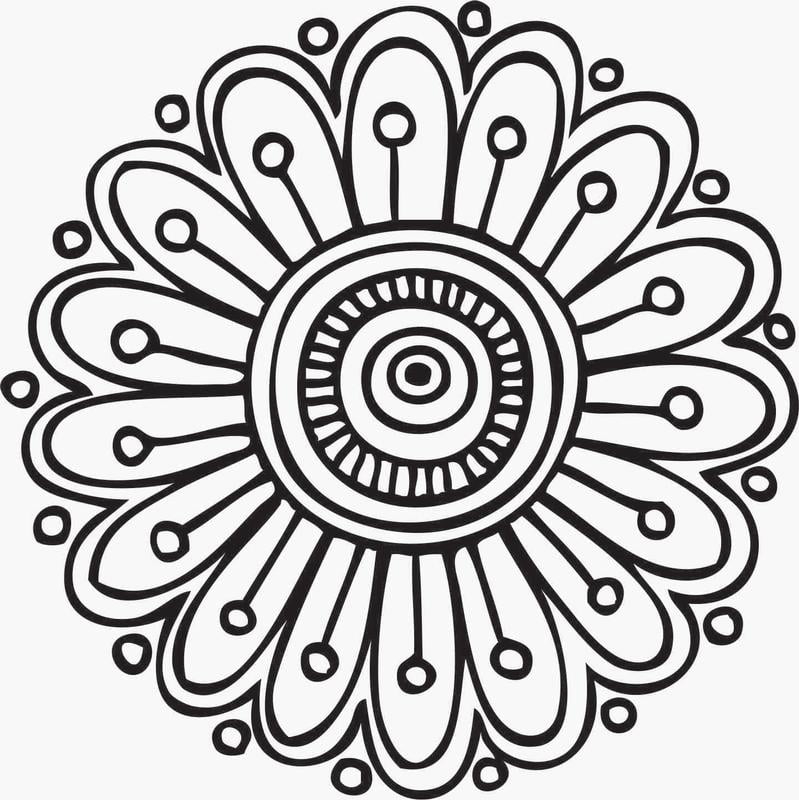 Timbro In Legno Printtoo 'Round Flower Wreath' 7,6 Cm (3 Pollici) Per Scrapbooking E Crafting