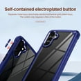 thumbnail image 4 of ELEHOLD Rugged Clear Case for Samsung Galaxy A14 5G 2023 Hybrid Hard PC Crystal Clear Back+Soft TPU Shockproof Design Slim Lightweight Support Wireless Charging - Blue, 4 of 8