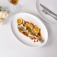 thumbnail image 3 of Serving Platters Set of 2 – 14 Inch Oval White Serving Platters, Large Porcelain Serving Platter Set for Party, Appetizers, Charcuterie, Sushi & Dessert, Microwave & Dishwasher Safe, 3 of 9