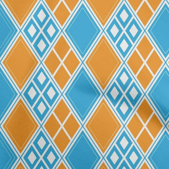 oneOone Silk Tabby Orange Fabric Check Fabric For Sewing Printed Craft Fabric By The Yard 42 Inch Wide