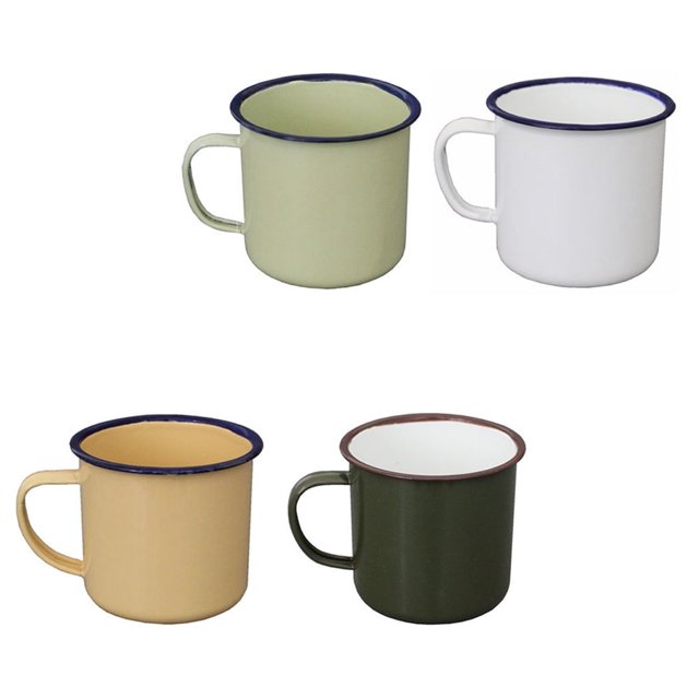 Taza de café de cerámica esmaltada, taza de agua china, vasos de whisky, tazas de espresso, tazas de vino retro, viajes, 4 piezas