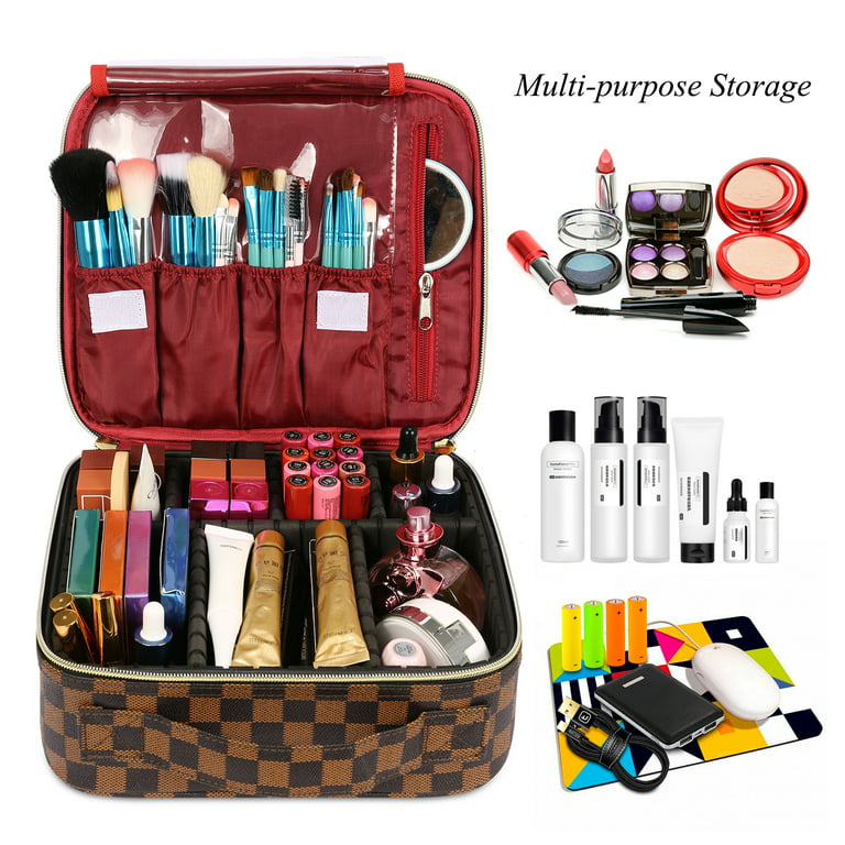 3 Pc Checkerboard Cosmetic Bag Set -LNCTB1780