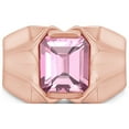 thumbnail image 2 of AFFY 8x10 mm Simulated Birthstone Men's Ring Pink Tourmaline In 14K Rose Gold Plated 925 Sterling Silver. Ring Size 12.5, 2 of 6