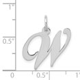 thumbnail image 3 of 14k White Gold Medium Fancy Script Letter W Initial Charm Pendant, 3 of 4