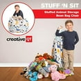 thumbnail image 4 of Creative QT 33" Dinosaur Print Stuff 'n Sit Plush Toy Stuffed Animal Storage Bean Bag Chair, Kids Toy Storage, 4 of 4