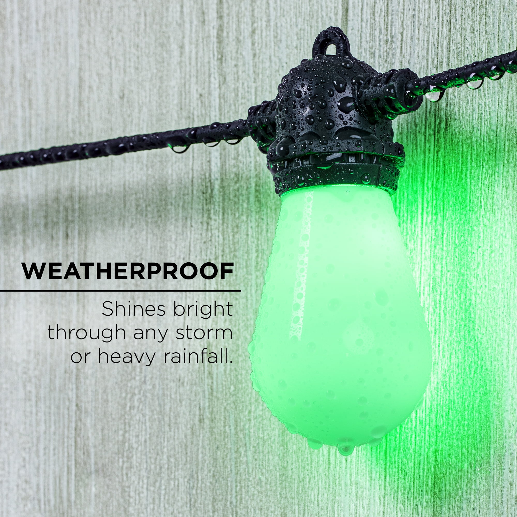 Merkury Innovations Indoor Outdoor Cafe Lights Multicolored LED String Lights