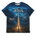 thumbnail image 3 of LAOLIUSN Men's Jesus Shirt, Christian T Shirt Graphic Tee, Faith Religious Spiritual Apparel, All Over Print Gospel Shirt, S-4XL, 3 of 7