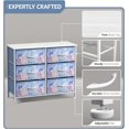 thumbnail image 4 of Songqin Dresser with 6 Drawers Fabric Storage Tower Organizer – Steel Frame, Wood Top, Easy Pull Bins for Bedroom, Closet, Hallway, Office-Blue Tie Dye, 4 of 12