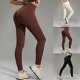 thumbnail image 2 of LRen Women Seamless Leggings High Waist Workout Gym Yoga Pants Tummy Control Leggings Ruched Lift Yoga Pants Workout Tights, 2 of 4