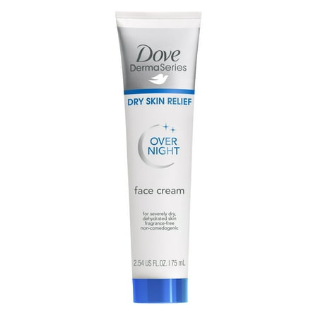 Dove Dry Skin Relief Fragrance-Free Overnight Face Cream For Dry, Dehydrated Skin 2.54