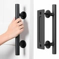 thumbnail image 5 of BiJun 12" Sliding Barn Door Handles and Pulls,Rustic Double Sided Hardware Set,Heavy Duty,（Black ）, 5 of 6