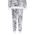 thumbnail image 6 of SELONE Lounge Sets for Women Two Piece Outfits Dressy Leopard Print Tie-Dye 2 Piece Pajamas Casual V-Neck Long Sleeve Drawstring Pants Pajamas Set Lounge 25-White M, 6 of 7