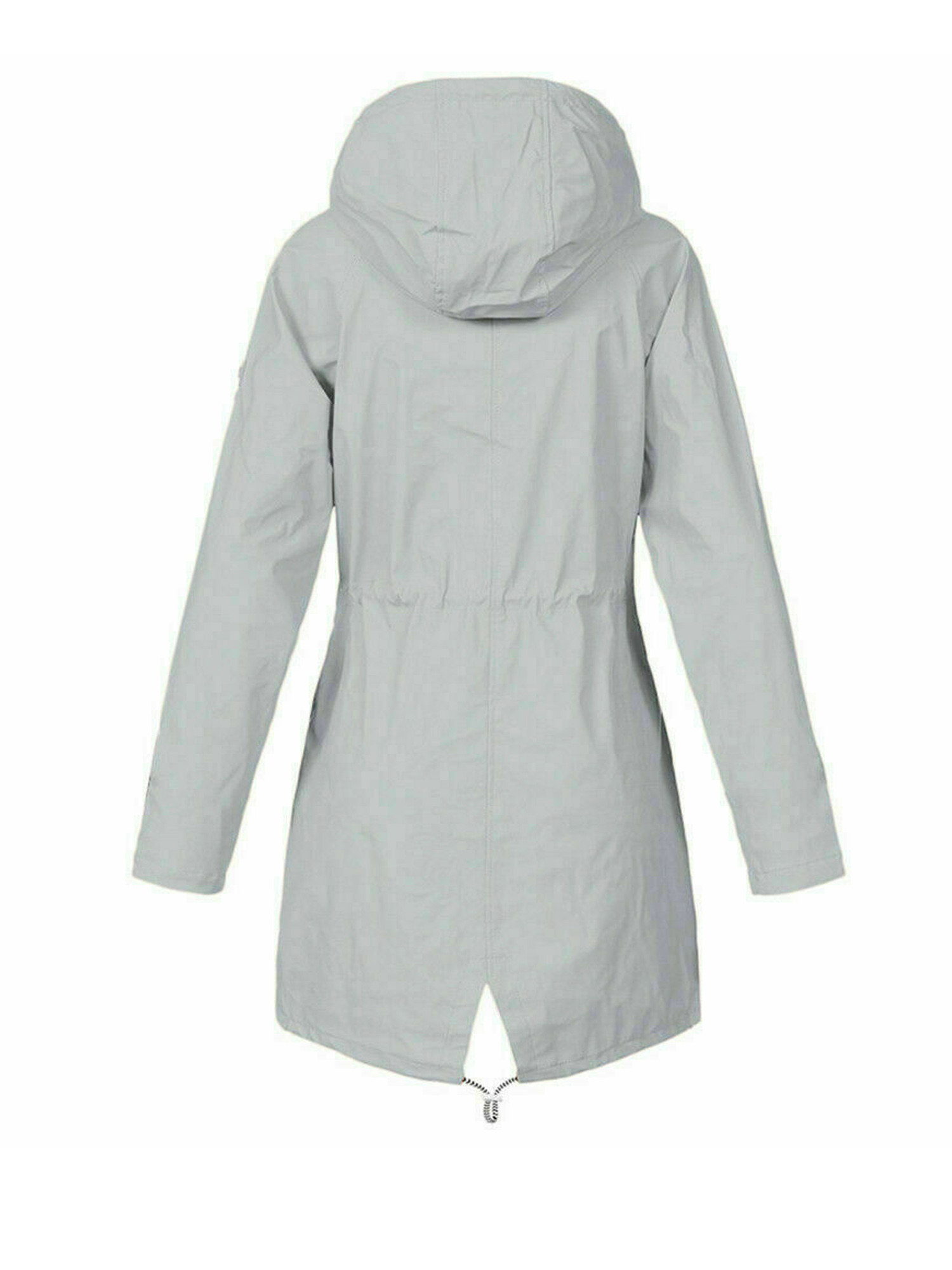 Diconna Women Rain Jackets Windbreaker Long Hooded Raincoat Zipper Coat ...
