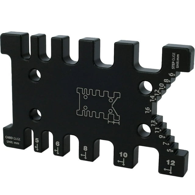 Tenon Card Gauge Aluminum Alloy Tenon Caliper Metric And Imperial Scale Caliper High Precision Carpenter Woodworking Measurement Tenon Caliper Gauge Ruler Table Machine Nail Groove Gauge