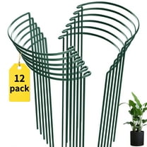 WLGJL 12 Pack Tall Snake Plant Support Stakes  Half Round Peony Cages and Supports for Indoor and Outdoor Plants – Plant Cage Ring Support for Flower - Peony, Tomato, Hydrangea