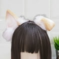 thumbnail image 4 of Visland Bandeau Imitation Fourrure de Renard avec Oreilles de Chiot Style Peluche Jeu de Rôle Habillage Serre-Tête Fait Main Accessoires de Cosplay, 4 of 8