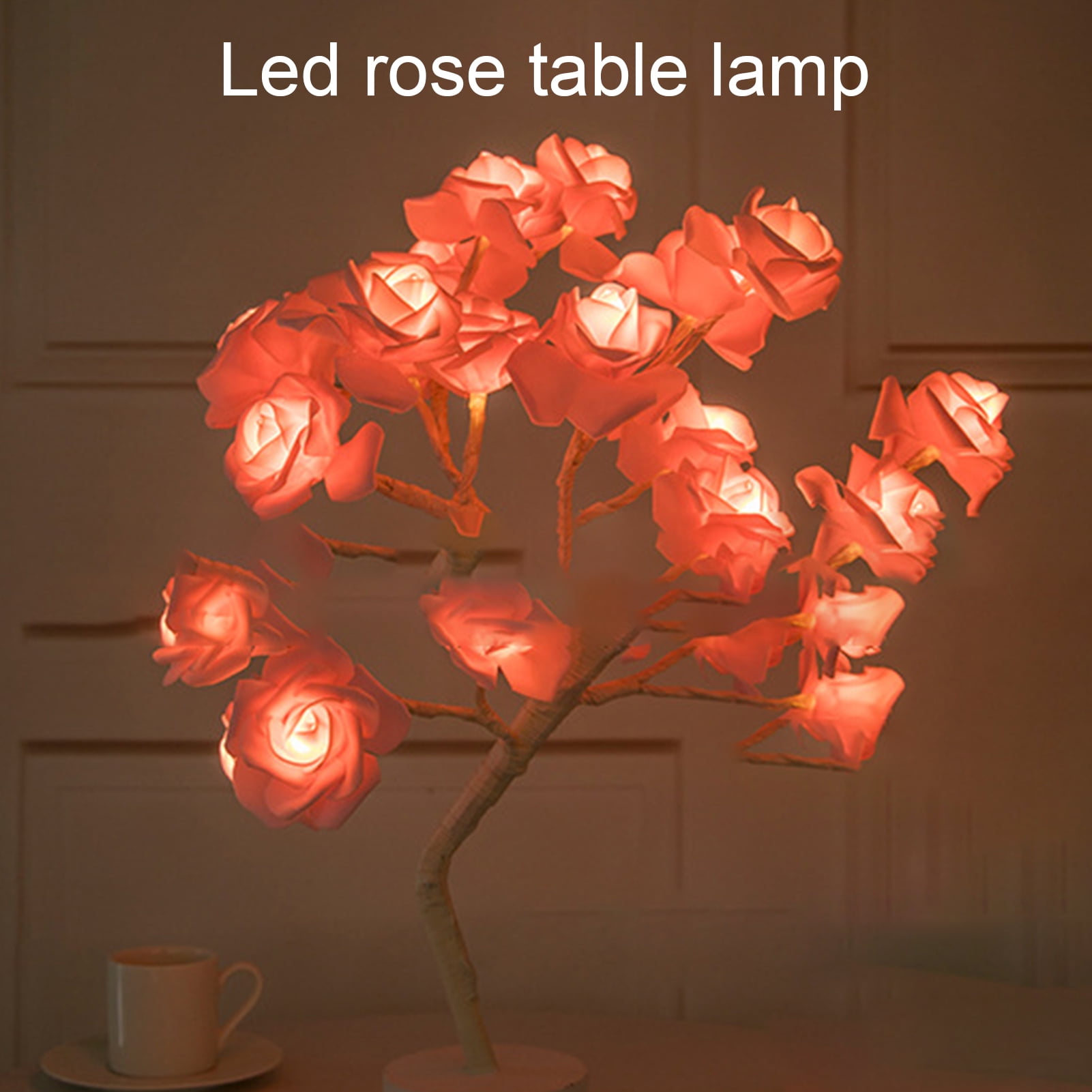 MyBeauty Romantic Tree Lamp Decorative LED Rose Flower Tree Light