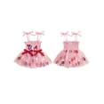 thumbnail image 2 of BemeyourBBs Toddler Baby Girls 4th of July Dress Outfit Newborn Patriot Independent Day Clothes Summer Tulle Tutu Dress Sleeveless Tie-up Letter Embroidery Smocked Romper Dress Bodysuit Playsuit, 2 of 5