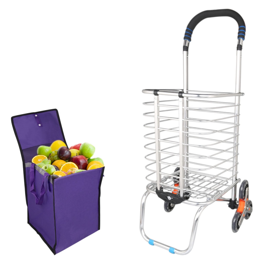 PiccoCasa Foldable Stair Climbing Cart for Shopping Transport, up to