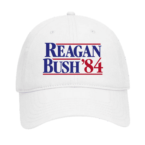 Trenz Shirt Company Reagan Bush 84 Campaign Adult Dad Hat Baseball Cap, White