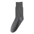 thumbnail image 2 of Women's Thin Crew Socks Loose Fit Soft Wide Stretchy Toe Design Shoe Size 6-9,Dark Gray,One Size,Dailypoc, 2 of 4
