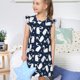 thumbnail image 4 of Fotbe Swan Vestido de Dormir para Niñas de 3 a 10 Años, Mangas Cortas, Estilo Princesa, Pijama Camisón con Mangas Voladas-X-Large, 4 of 6