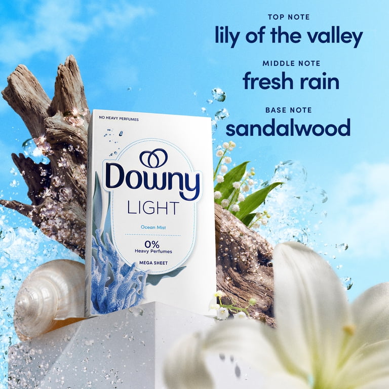 Downy Light Ocean Mist Mega Dryer Sheets, 130 Count photo 4