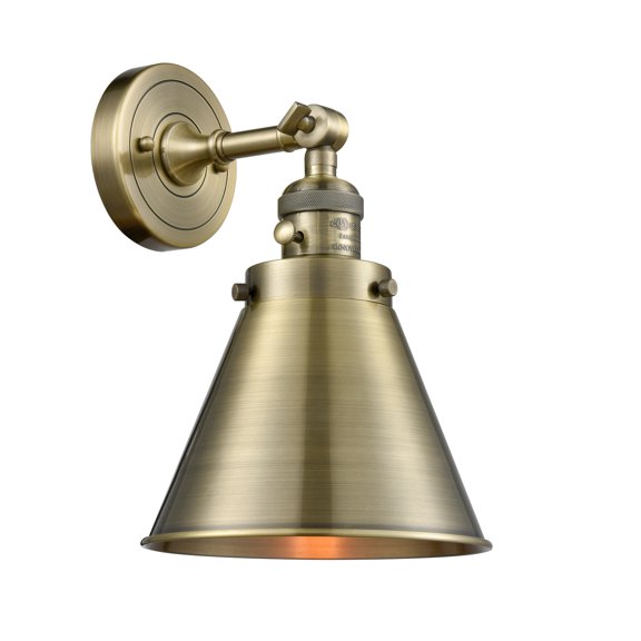 Innovations 203SW-AB-M13-AB-LED One Light Wall Sconce from Franklin Restoration collection