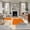 Orange, variant on Burnt Orange Grey 2'x6' Runner Rug, Abstract Modern Oil Painted Geometric Washable Non-Slip Area Rugs for Hallway Kitchen Floor Bedroom Entryway, Long Laundry Carpet Decoration Indoor Mat