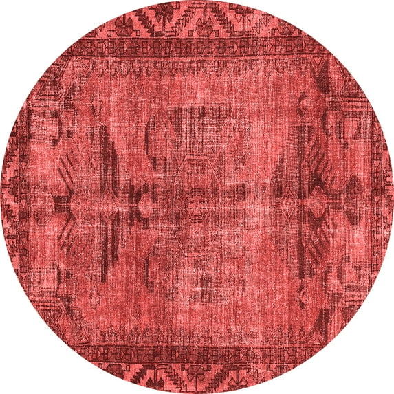 Ahgly Company Indoor Round Persian Red Traditional Area Rugs, 8' Round