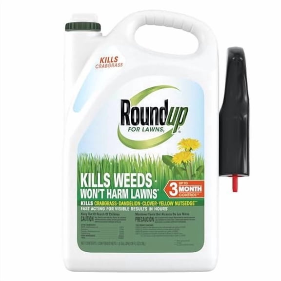 Roundup for Lawns Ready-to-Use with Trigger Sprayer, Tough Weed Killer for Use on Northern Grasses, 1 gal.