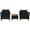 Black, variant on Costway 3PCS Outdoor Patio Rattan Furniture Set Wooden Table Cushioned Sofa Turquoise
