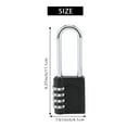 thumbnail image 6 of 2 Pack Outdoor Combination Padlock Long Shackle Lock 6.5cm Shackle Waterproof 4 Digit Resettable Combination Lock, 6 of 8