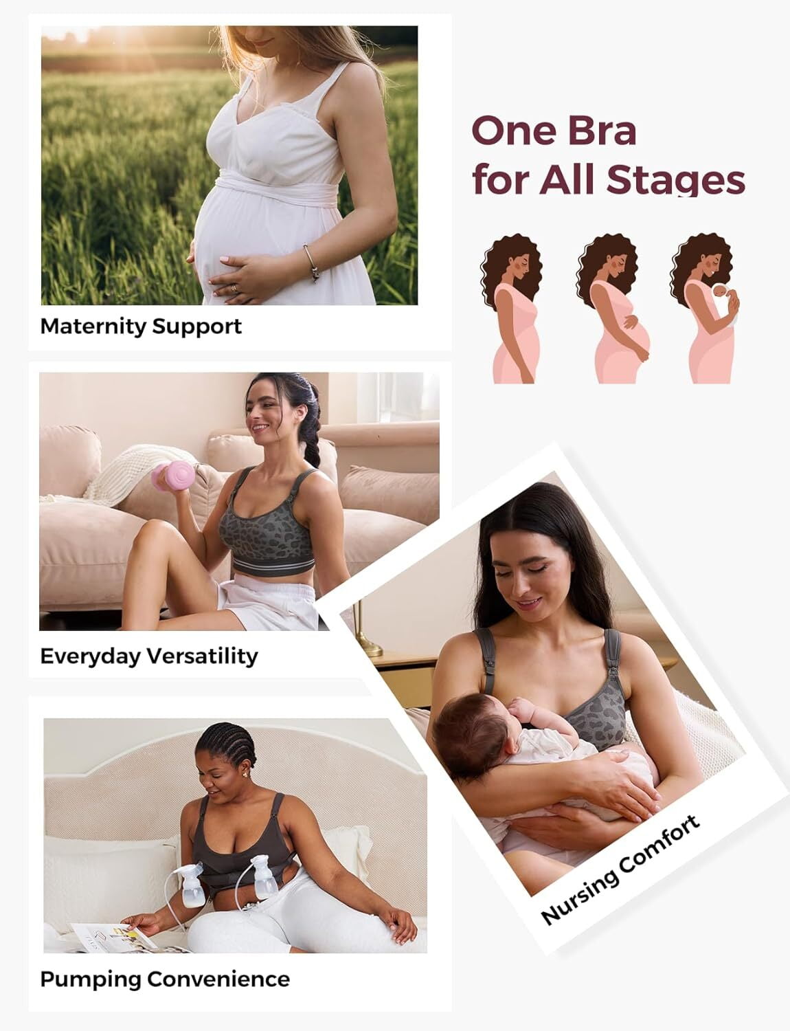 Momcozy Pumping Bra Hands Free, Wireless Nursing Bra, Maternity Bra for Spectra, Medela, Elvie, Willow,etc