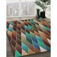 thumbnail image 2 of Ahgly Company Indoor Square Patterned Bakers Brown Abstract Area Rugs, 6' Square, 2 of 6