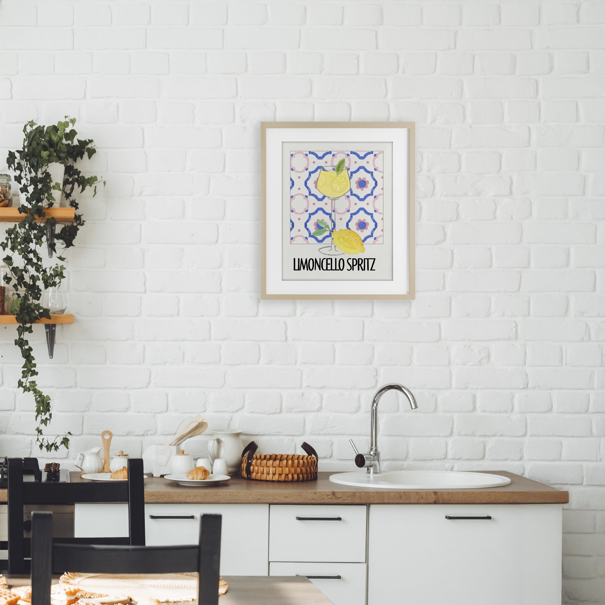 Stupell Industries Italy Spritz on My Mind Birch Framed Print Under Glass, design by Nina Jacobs
