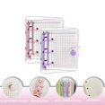 thumbnail image 2 of 4 Pack Mini Transparent 3 Ring Binder Covers with Grid Inner Page and 12 Pcs Binder Pockets(3 Pcs/Set), 2 of 7