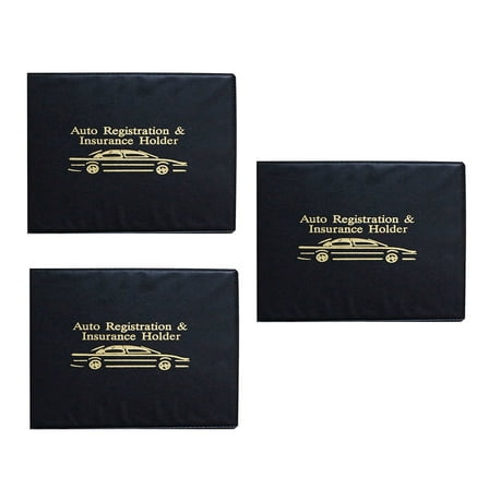 Set of 3 Car Auto Registration and Insurance Holder