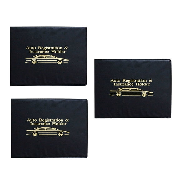 Set of 3 Car Auto Registration and Insurance Holder