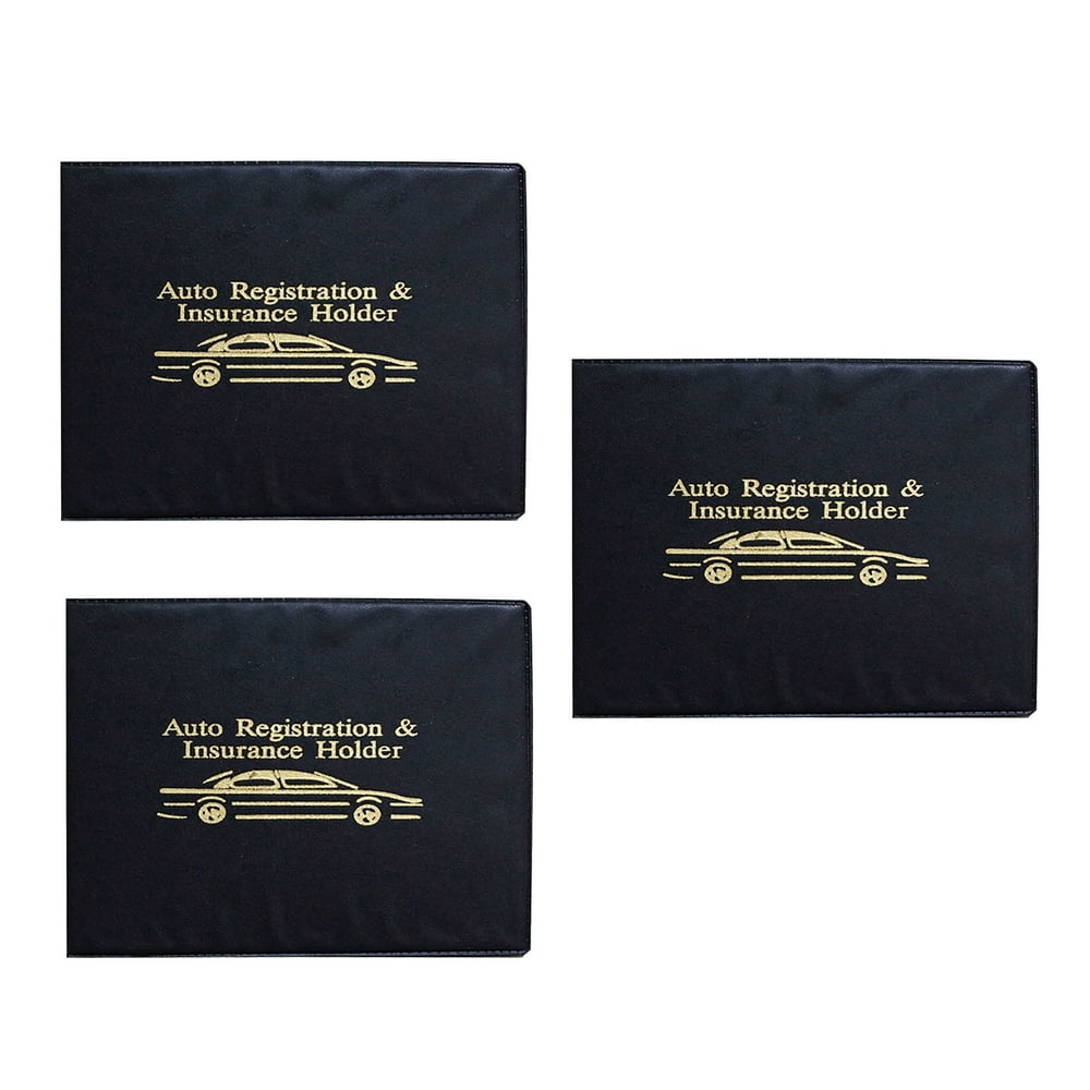 Set of 3 Car Auto Registration and Insurance Holder
