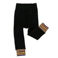 thumbnail image 5 of Kids Girls Winter Warm Velvet Leggings Stretch Cotton Cable Knit Fleece Lined Pants Tights, 5 of 8